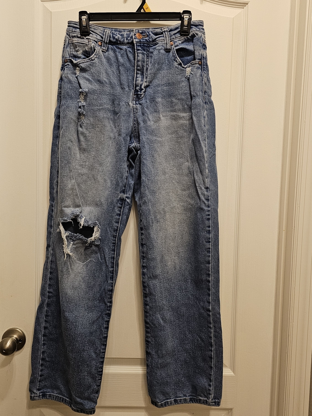 BCBGeneration Light Blue Distressed Straight Jeans